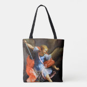 Archangel Michael tramples Satan, Guido Reni Tote Bag (Achterkant)