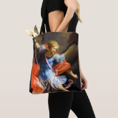 Archangel Michael tramples Satan, Guido Reni Tote Bag (Dichtbij)