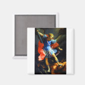 Archangel Michael tramples Satan Magneet (Voorkant / Achterkant)