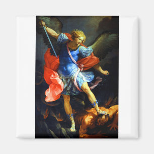 Archangel Michael tramples Satan Magneet