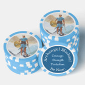 Archangel Michael “Wees Dichtbij” Beschermingstoke Poker Chips (Opstapeling)