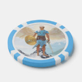 Archangel Michael “Wees Dichtbij” Beschermingstoke Poker Chips (Enkel)