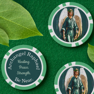 Archangel Rafaël “Wees Nabij” Genezing Gebedstoken Poker Chips
