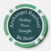 Archangel Rafaël “Wees Nabij” Genezing Gebedstoken Poker Chips (Achterkant)