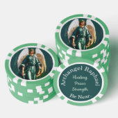 Archangel Rafaël “Wees Nabij” Genezing Gebedstoken Poker Chips (Opstapeling)