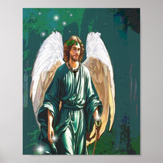 Archangel Raphael Angel of Healing Wall Art Print (Voorkant)
