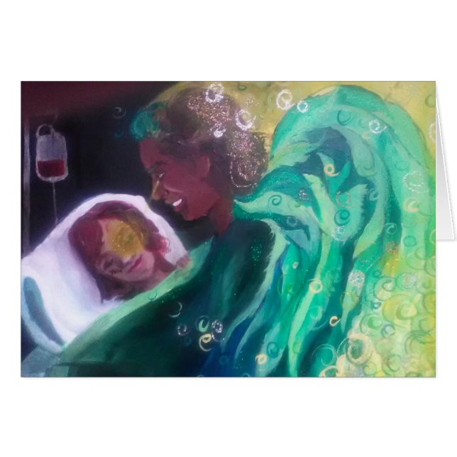 Archangel Raphael Card (Voorkant Horizontaal)