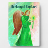 Archangel Raphael Display Plaque w/easel Fotoplaat (voorkant)