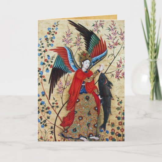 ARCHANGEL RAPHAEL EN DE VIS FEESTDAGEN KAART (Voorkant)