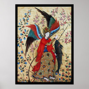 ARCHANGEL RAPHAEL EN DE VIS POSTER