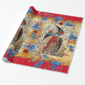 ARCHANGEL RAPHAEL EN FISH CHRISTMAS PARCHCHANGEL CADEAUPAPIER (Uitgerold)