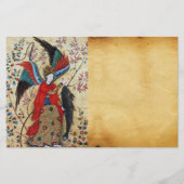 ARCHANGEL RAPHAEL EN FISH PARCHMENT MONOGRAM BRIEFPAPIER (Voorkant)