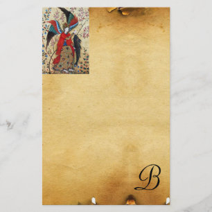 ARCHANGEL RAPHAEL EN FISH PARCHMENT MONOGRAM BRIEFPAPIER