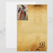 ARCHANGEL RAPHAEL EN FISH PARCHMENT MONOGRAM BRIEFPAPIER (Voorkant / Achterkant)
