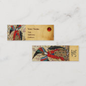 ARCHANGEL RAPHAEL EN FISH PARCHMENT MONOGRAM MINI VISITEKAARTJE (Voorkant / Achterkant)