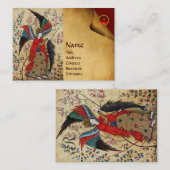 ARCHANGEL RAPHAEL EN FISH PARCHMENT MONOGRAM VISITEKAARTJE (Voorkant / Achterkant)
