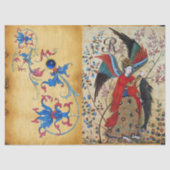 ARCHANGEL RAPHAEL EN VISBLAUWE PLATTELANDSPARCHTIE TISSUEPAPIER (Voorkant)