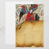 ARCHANGEL RAPHAEL EN VISSERIJPARCHTIE BRIEFPAPIER (Voorkant / Achterkant)