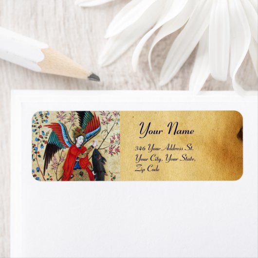 ARCHANGEL RAPHAEL EN VISSERIJPARCHTIE ETIKET (Insitu)