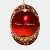 ARCHANGEL RAPHAEL EN VISSERIJPARCHTIE KERAMISCH ORNAMENT (Achterkant)