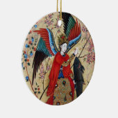 ARCHANGEL RAPHAEL EN VISSERIJPARCHTIE KERAMISCH ORNAMENT (Rechts)