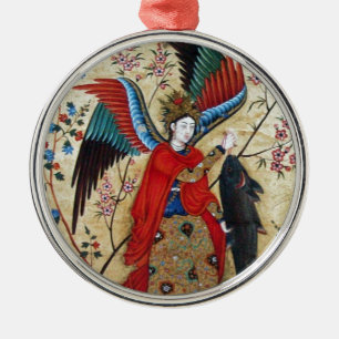 ARCHANGEL RAPHAEL EN VISSERIJPARCHTIE METALEN ORNAMENT