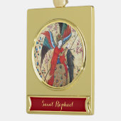 ARCHANGEL RAPHAEL EN VISSERIJPARCHTIE VERGULD BANNER ORNAMENT (Links)