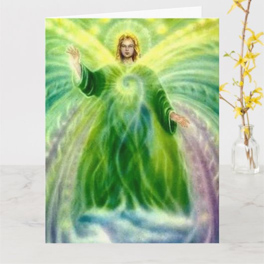 Archangel Raphael Healing Light Kaart (Gele Bloem)