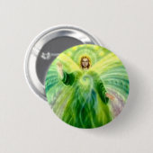 Archangel Raphael Healing Light Ronde Button 5,7 Cm (Voorkant /achterkant)