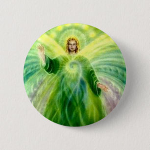 Archangel Raphael Healing Light Ronde Button 5,7 Cm