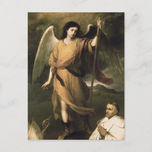 Archangel Raphael met bisschop Domonte Briefkaart (Voorkant)