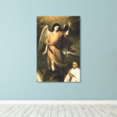 Archangel Raphael met bisschop Domonte Canvas Afdruk (Insitu (Houten vloer))