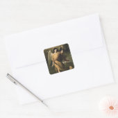 Archangel Raphael met bisschop Domonte Vierkante Sticker (Envelop)
