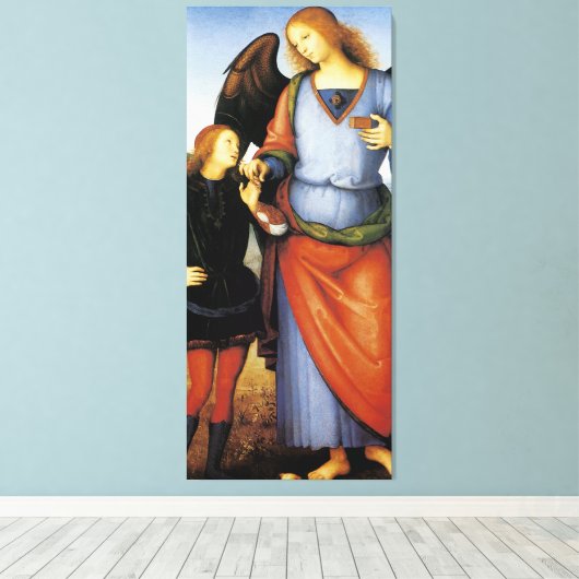 Archangel Raphael met Tobias Canvas Afdruk (Insitu (Houten vloer))