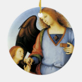 Archangel Raphael met Tobias Keramisch Ornament (Achterkant)