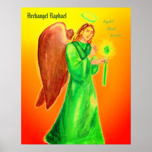 Archangel Raphael Poster 24"x24" (Voorkant)