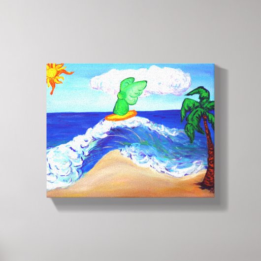 ​ Archangel Raphael Surfing Wrapped Canvas Art (Voorkant)