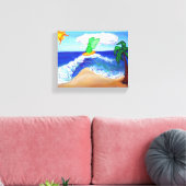 ​ Archangel Raphael Surfing Wrapped Canvas Art (Insitu (Woonkamer))
