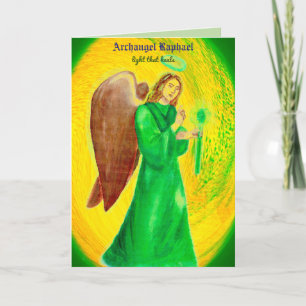 Archangel Raphael Wenskaart Feestdagen Kaart