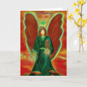 Archangel Raphael Wenskaart Kaart (Gele Bloem)