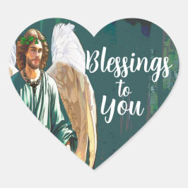 Archangel Saint Raphael Blessings & Healing Angel Hart Sticker