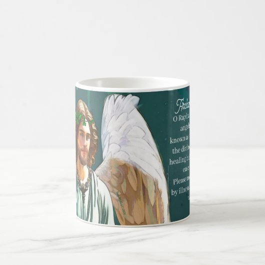 Archangel Saint Raphael Healing Angel Prayer Gift Koffiemok (Center)