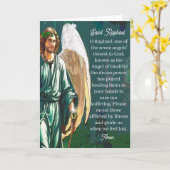 Archangel Sint Rafaël Helende Engel Gebeds Geschen Kaart (Gele Bloem)