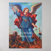 Archangel St. Michael beschermt ons Poster (Voorkant)