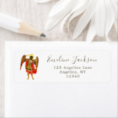 Archangel St Michael Fine Art Guardian Angel Etiket (Insitu)