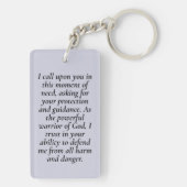 Archangel St Michael Protection Prayer Keychain (achterkant)