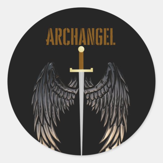 ARCHANGEL SWORD RONDE STICKER (Voorkant)