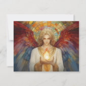 Archangel Uriel De Vlam van God Regenboog Mozaïek Kaart (Voorkant)