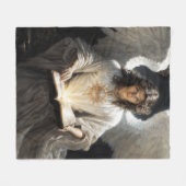 Archangel Uriel Fleece Deken (Voorkant (Horizontaal))