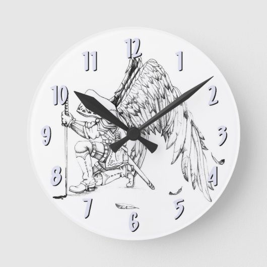 ArchAngel Warrior Clock Ronde Klok (Voorkant)